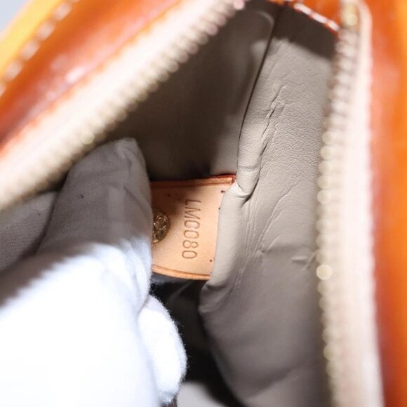 LOUIS VUITTON Monogram Vernis Houston Hand Bag Beige M91004 LV Auth BD945 - Picture 12 of 16